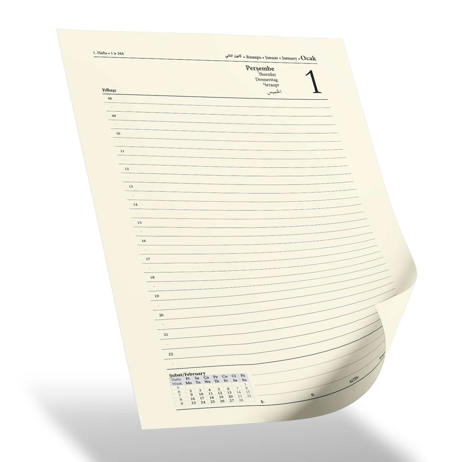 ÇANKAYA GRİ TARİHLİ AJANDA (17X24 CM)