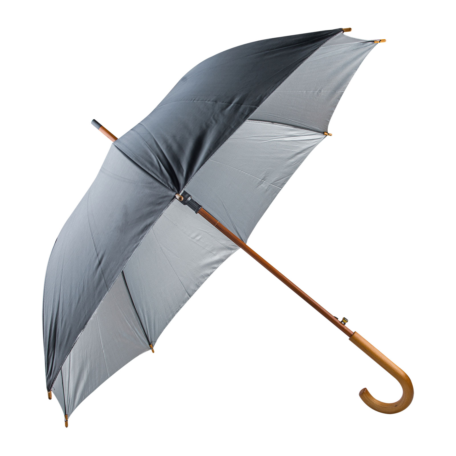 MANGOSTAN SİYAH AHŞAP SAPLI ŞEMSİYE