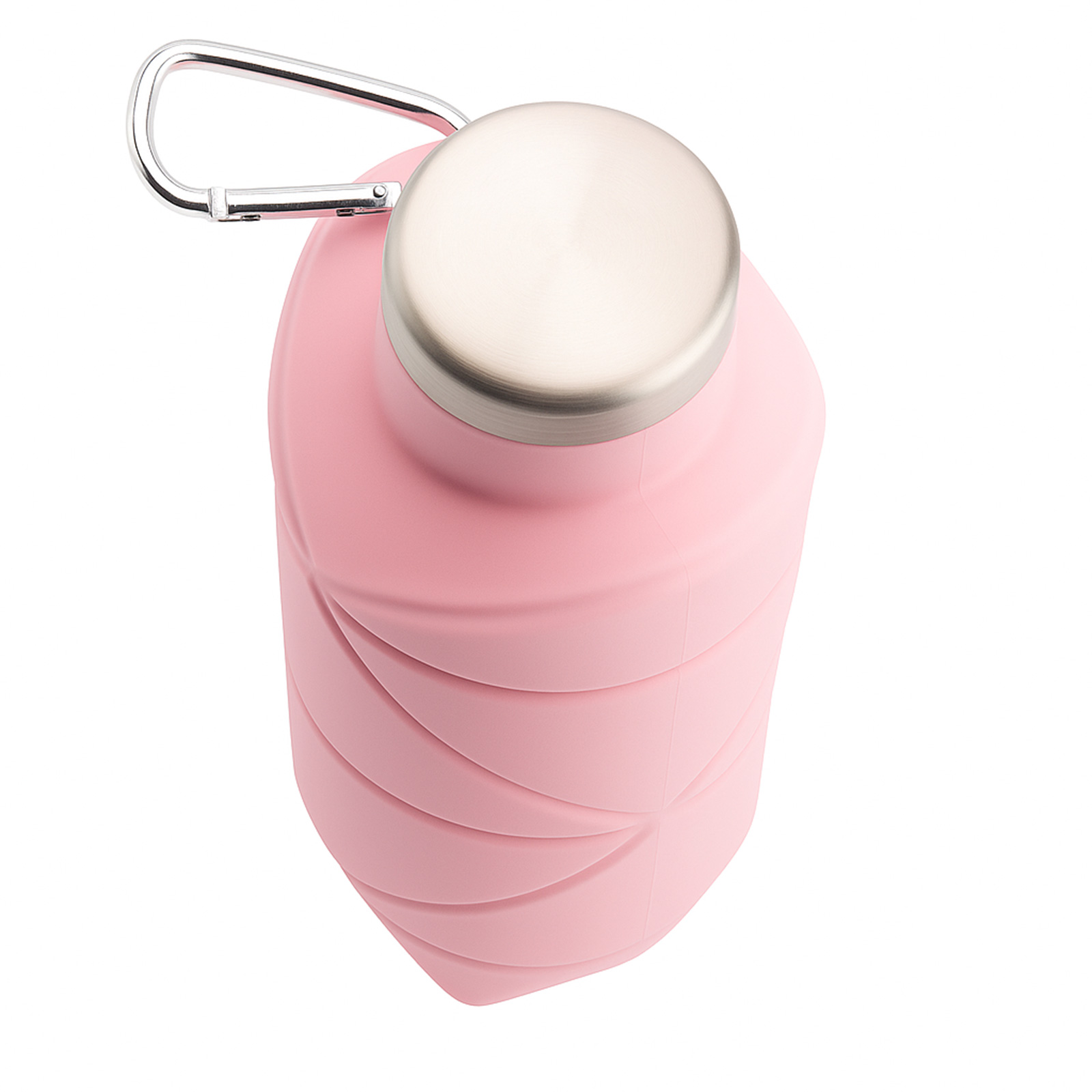 AYDENİZ PEMBE 700 ML KATLANABİLİR SİLİKON MATARA