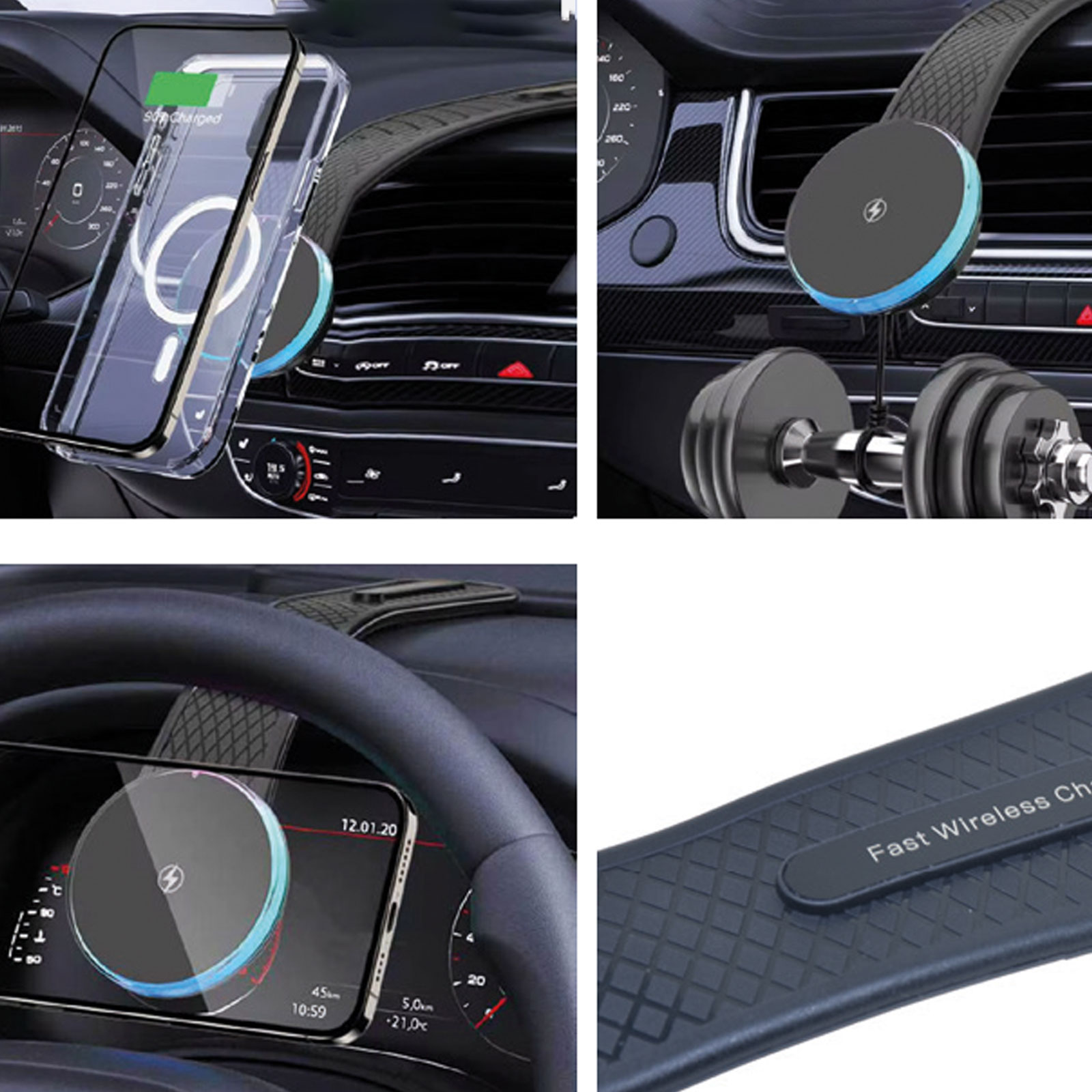 SAFİR SİYAH MANYETİK ARAÇ İÇİ ŞARJ CİHAZI