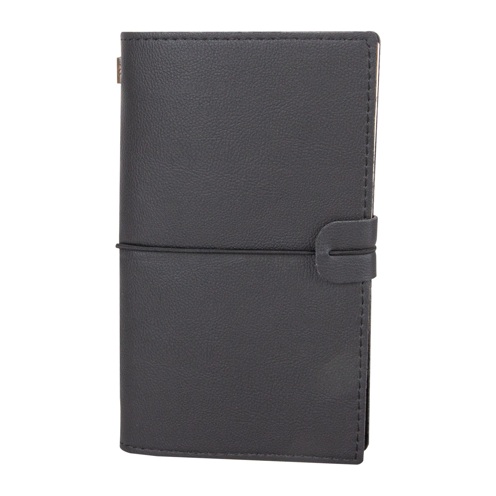 KUĞULU SİYAH TARİHSİZ DEFTER (11,5X20 CM)