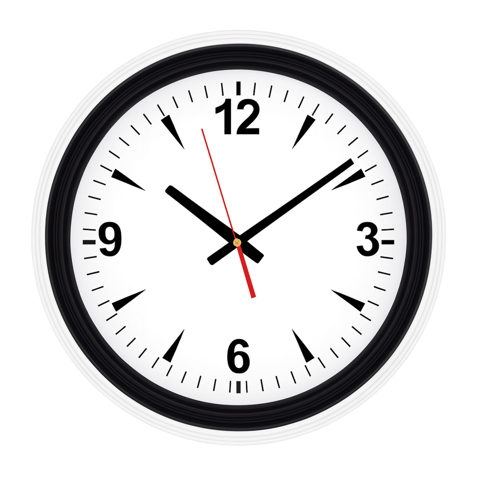 SEDNA526 SİYAH-BEYAZ BRİSTOL KADRAN DUVAR SAATİ (480 MM)